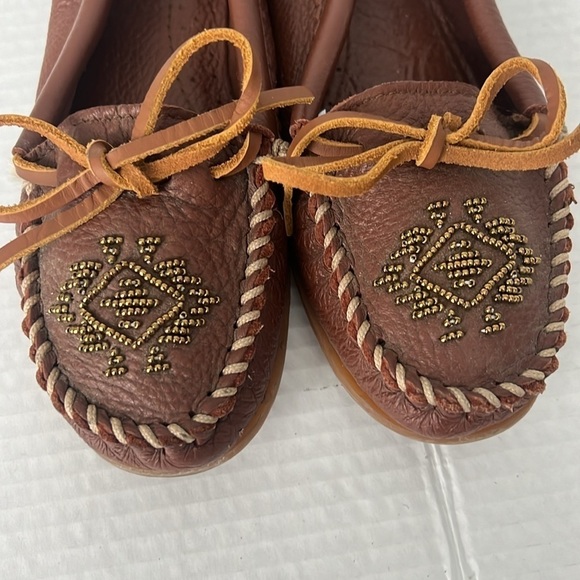 Minnetonka‎ Womens Deerskin Beaded Moc Sz 6 > - Picture 3 of 6